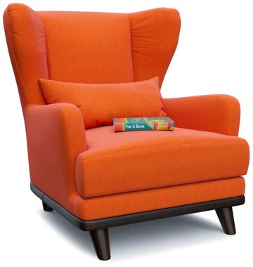 Кресло Роберт дизайн 9 оранжевого цвета