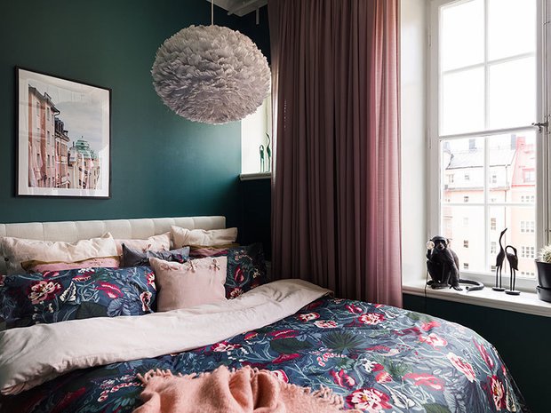Фотография: Спальня в стиле Скандинавский, Прованс и Кантри, Декор интерьера, Квартира, Швеция, Стокгольм, 3 комнаты – фото на INMYROOM