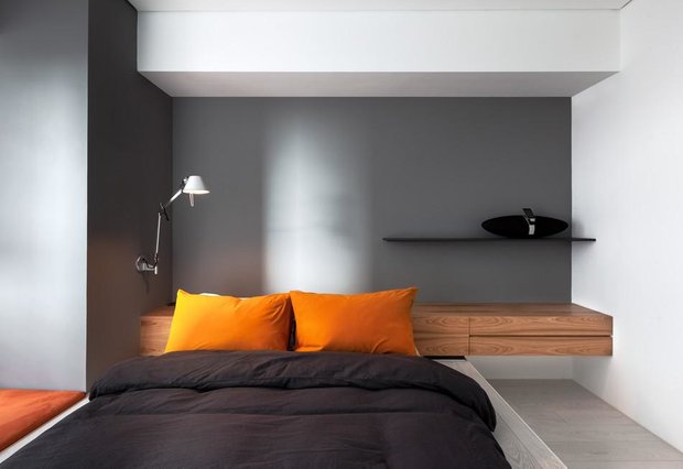 Фотография: Спальня в стиле Современный, Малогабаритная квартира, Квартира, Дома и квартиры – фото на INMYROOM