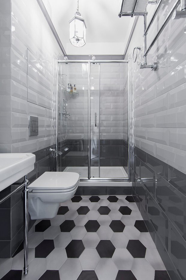 Фотография: Ванная в стиле Эклектика, Малогабаритная квартира – фото на INMYROOM