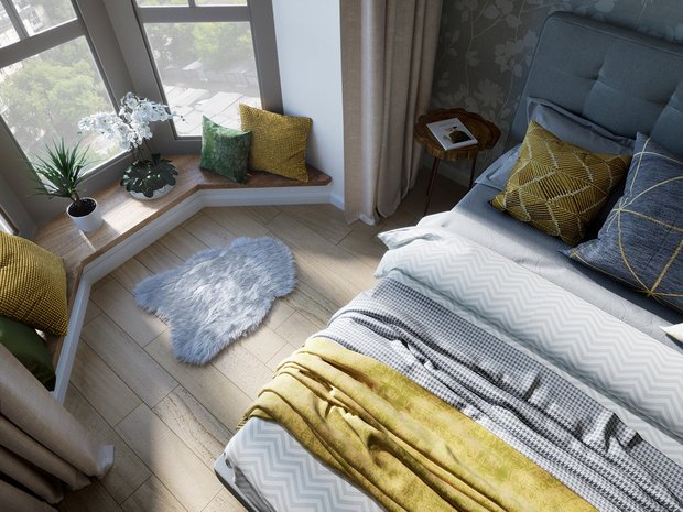 Фотография: Спальня в стиле Скандинавский, Эко, Гид, напольное покрытие, ламинат – фото на INMYROOM