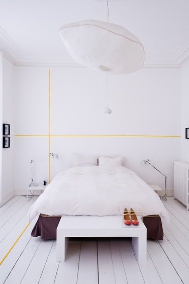 Фотография: Спальня в стиле Скандинавский, Декор интерьера, Декор дома, Цвет в интерьере, Обои – фото на INMYROOM