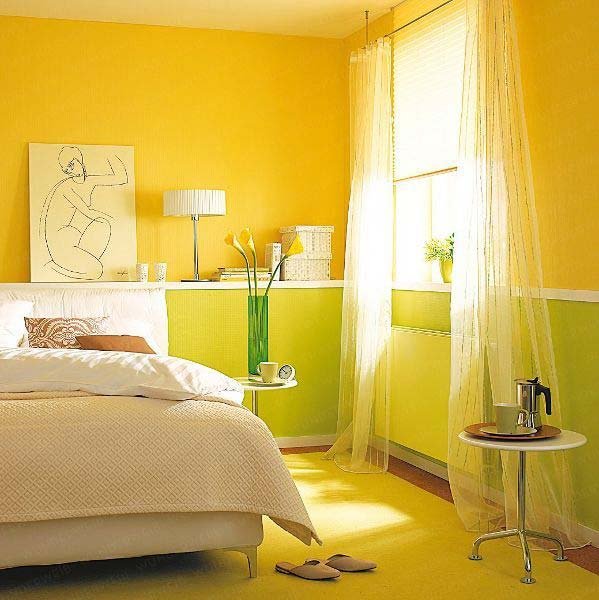 Фотография: Спальня в стиле , Декор интерьера, Дизайн интерьера, Цвет в интерьере, Желтый – фото на INMYROOM
