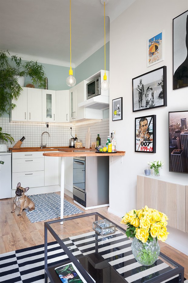 Фотография: Кухня и столовая в стиле Скандинавский, Малогабаритная квартира, Квартира – фото на INMYROOM