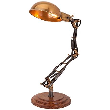 BAK Home Polished Brass Adjustable Desk Lamp