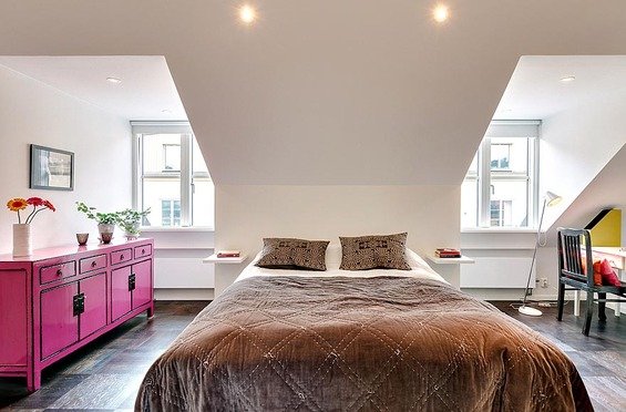 Фотография: Спальня в стиле Прованс и Кантри, Восточный, Декор интерьера, Квартира, Дома и квартиры, Пентхаус, Стокгольм, Мансарда – фото на INMYROOM