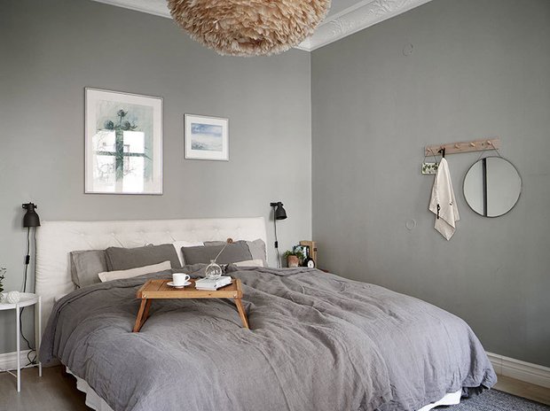 Фотография: Спальня в стиле Скандинавский, Декор интерьера, Квартира, Швеция, Гетеборг, 2 комнаты – фото на INMYROOM