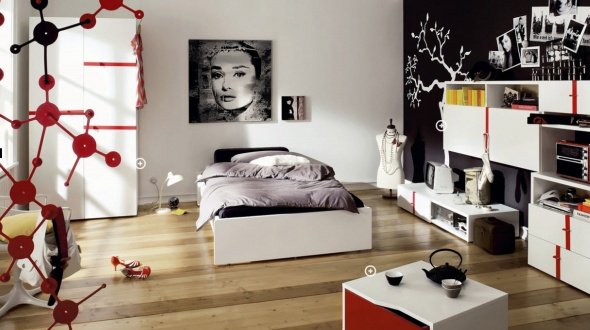 Фотография: Спальня в стиле Современный, Детская, Интерьер комнат, Постеры – фото на INMYROOM