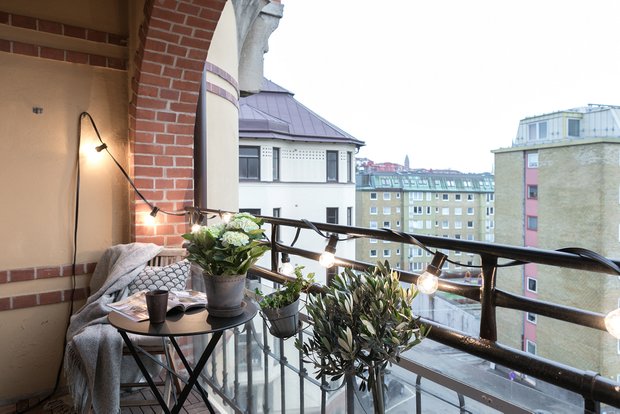 Фотография: Балкон в стиле Скандинавский, Декор интерьера, Квартира, Швеция, Гетеборг, 2 комнаты – фото на INMYROOM