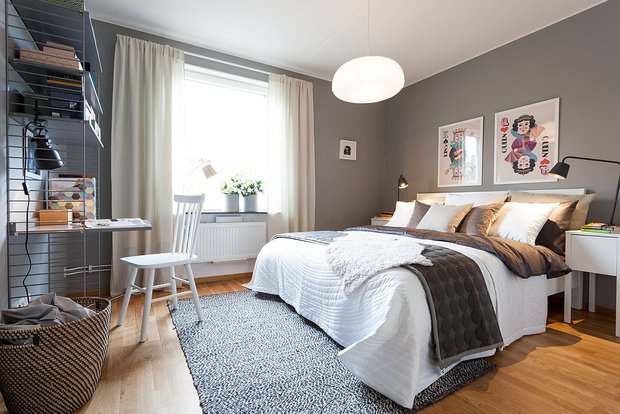 Фотография: Спальня в стиле Современный, Скандинавский, Квартира, Швеция, Дизайн интерьера – фото на INMYROOM