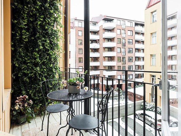 Фотография: Балкон в стиле Скандинавский, Малогабаритная квартира, Квартира, Студия, Швеция, до 40 метров – фото на INMYROOM