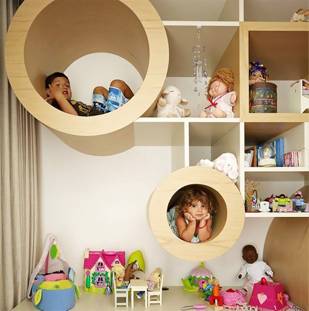 Фотография: Детская в стиле Современный, Интерьер комнат, Системы хранения – фото на INMYROOM