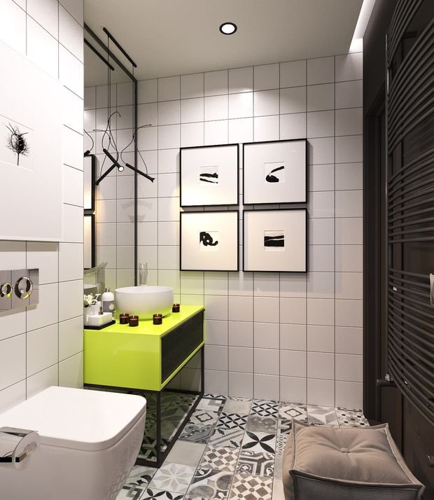 Фотография: Ванная в стиле Современный, Декор интерьера, Малогабаритная квартира, Квартира, Студия – фото на INMYROOM