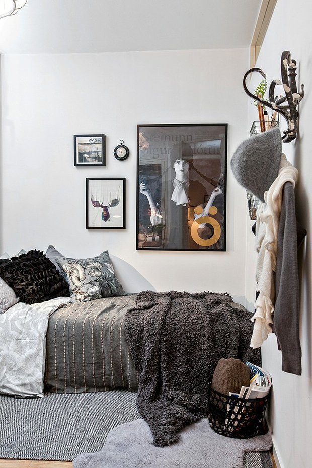 Фотография: Спальня в стиле Скандинавский, Декор интерьера, Квартира, Аксессуары, Декор, Белый – фото на INMYROOM