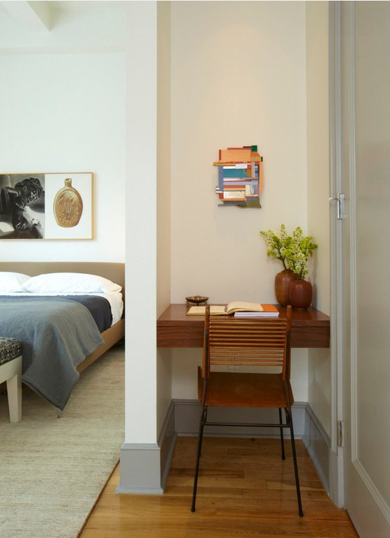 Фотография: Спальня в стиле Современный, Кабинет, Интерьер комнат – фото на INMYROOM