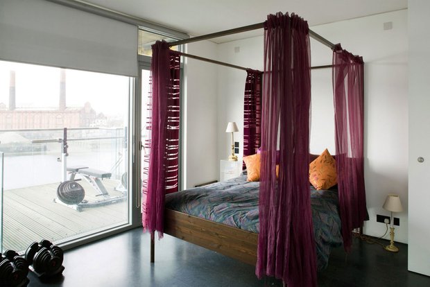 Фотография: Спальня в стиле Современный, Квартира, Дома и квартиры, Лондон, Панорамные окна – фото на INMYROOM