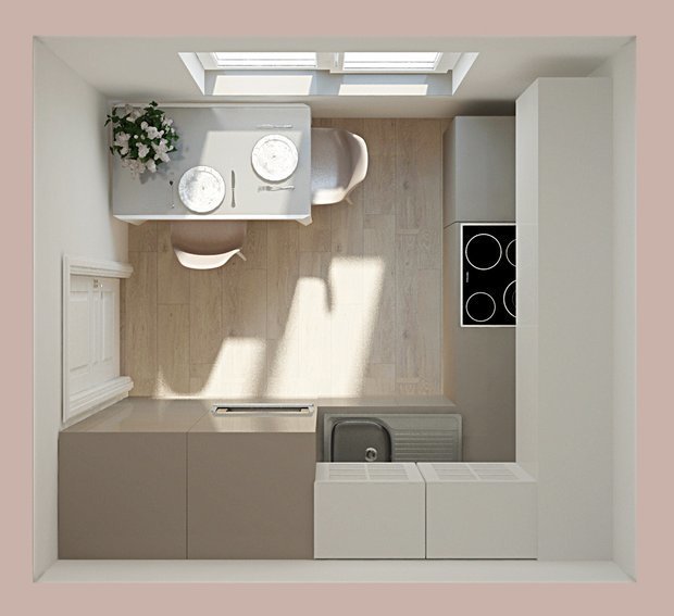 Забирайте идеи: 5 вариантов планировки мини-кухни 6 м² в панельке