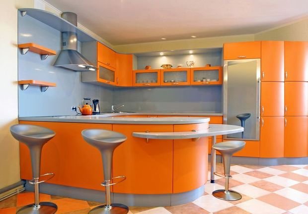 Фотография: Кухня и столовая в стиле Лофт, Декор интерьера, Квартира, Дом, Декор, Оранжевый – фото на INMYROOM