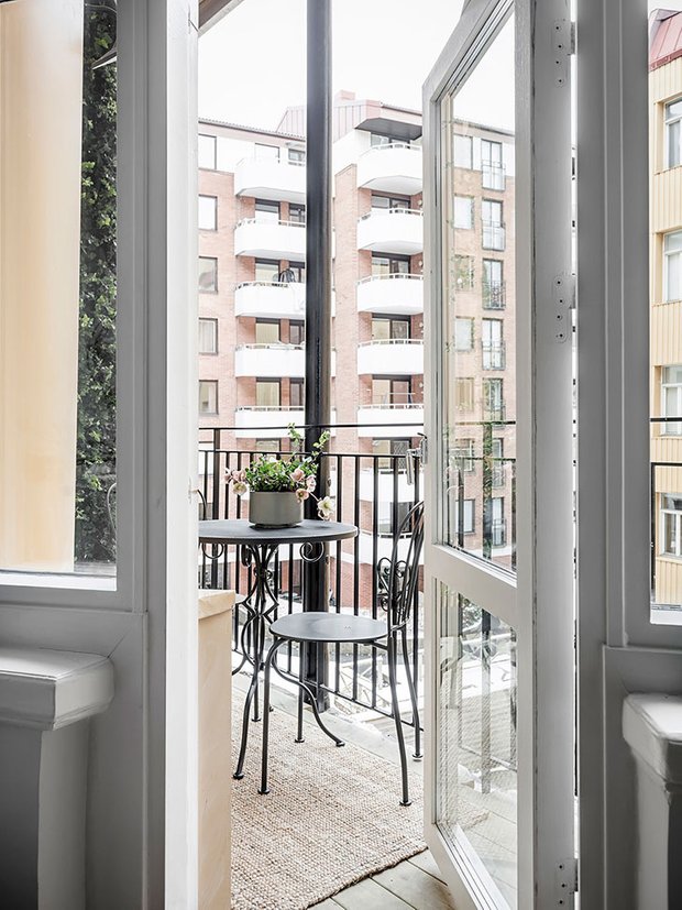 Фотография: Балкон в стиле Скандинавский, Малогабаритная квартира, Квартира, Студия, Швеция, до 40 метров – фото на INMYROOM