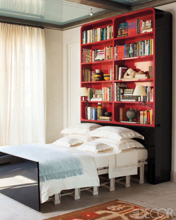 Фотография: Спальня в стиле Современный, Системы хранения, Библиотека, Домашняя библиотека – фото на INMYROOM