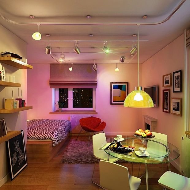 Фотография: Спальня в стиле Скандинавский, Декор интерьера, Малогабаритная квартира, Квартира, Студия – фото на INMYROOM