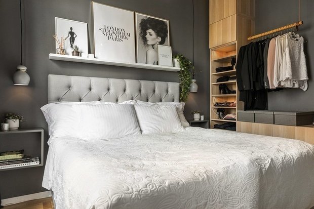 Фотография: Спальня в стиле Скандинавский, Квартира, Швеция, Советы, Стокгольм, 2 комнаты, до 40 метров – фото на INMYROOM