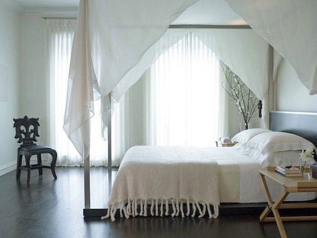 Фотография: Спальня в стиле Скандинавский, Декор интерьера, Мебель и свет, Балдахин – фото на INMYROOM