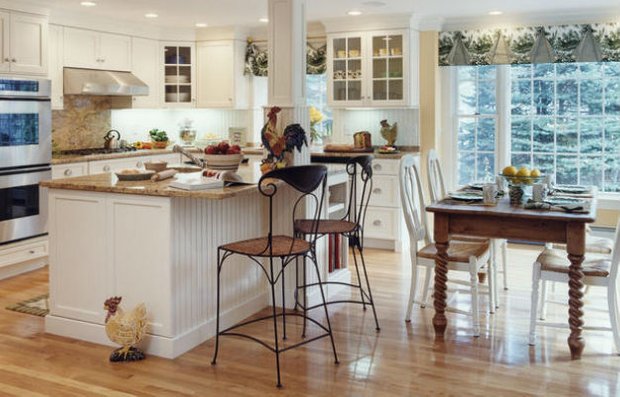 Фотография: Кухня и столовая в стиле , Интерьер комнат, Цвет в интерьере, Белый – фото на INMYROOM