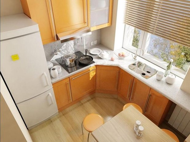 Фотография: Кухня и столовая в стиле Современный, Интерьер комнат, kuhnya-8-kv-metrov – фото на INMYROOM