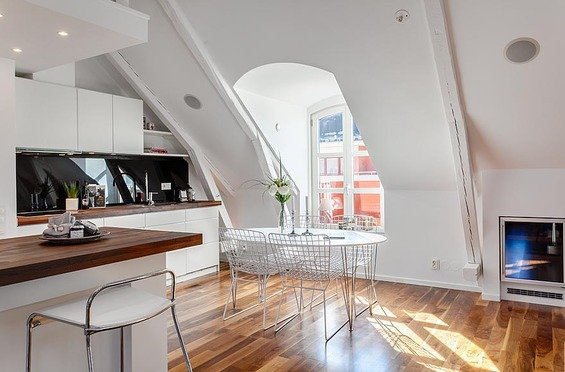 Фотография: Кухня и столовая в стиле Скандинавский, Квартира, Дома и квартиры – фото на INMYROOM
