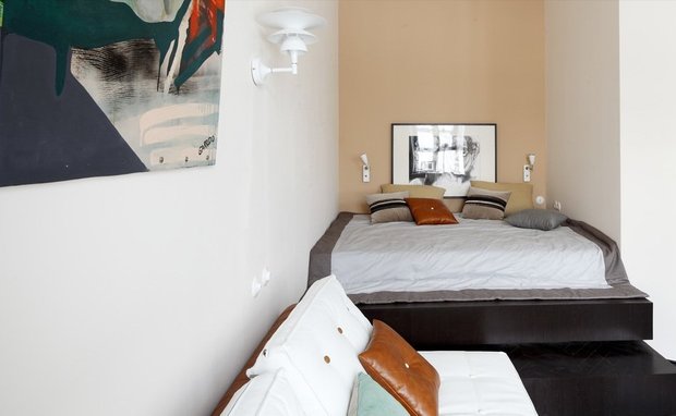 Фотография: Спальня в стиле Современный, Малогабаритная квартира, Квартира, Дома и квартиры, Перепланировка – фото на INMYROOM