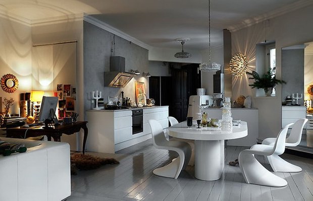 Фотография: Кухня и столовая в стиле Эклектика, Декор интерьера, Мебель и свет – фото на INMYROOM