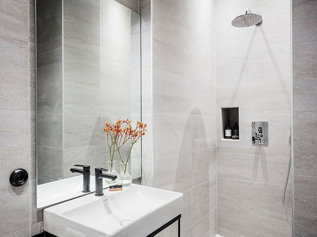 Фотография: Ванная в стиле Скандинавский, Малогабаритная квартира, Квартира, Студия, Швеция, до 40 метров – фото на INMYROOM