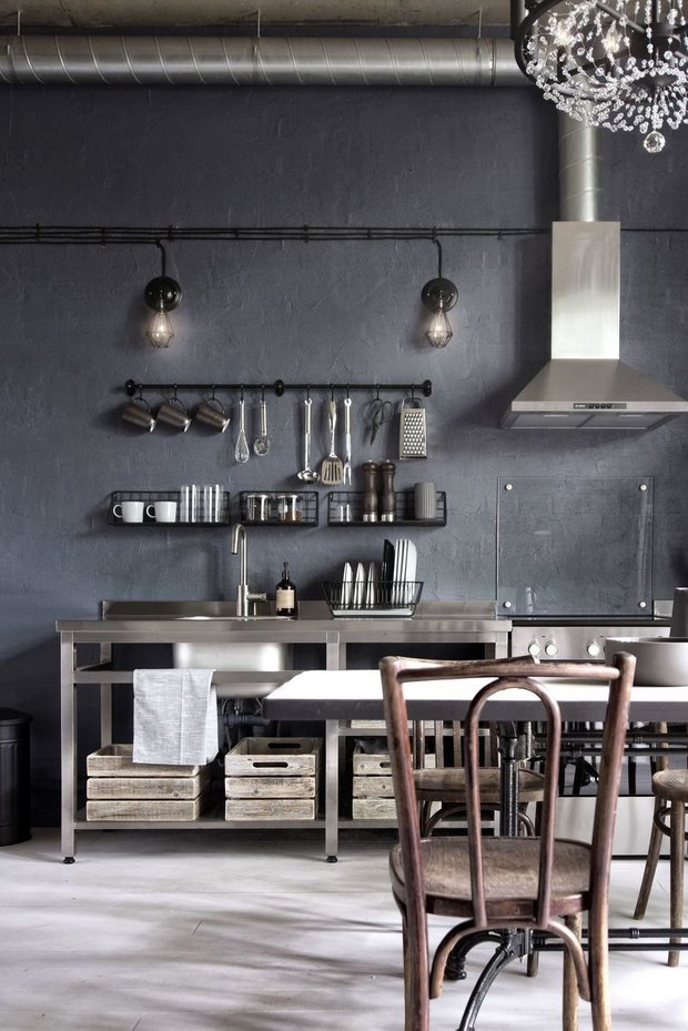 Фотография: Кухня и столовая в стиле Лофт, Квартира, Студия, Советы, Гид – фото на INMYROOM