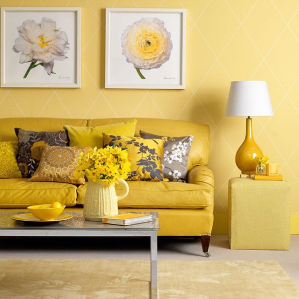 Фотография: Гостиная в стиле , Декор интерьера, Дизайн интерьера, Цвет в интерьере, Желтый – фото на INMYROOM