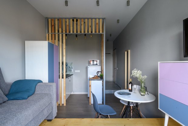 Фотография: Спальня в стиле Классический, Современный, Малогабаритная квартира – фото на INMYROOM