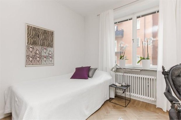Фотография: Спальня в стиле Скандинавский, Малогабаритная квартира, Квартира, Швеция, Дома и квартиры, Стокгольм – фото на INMYROOM