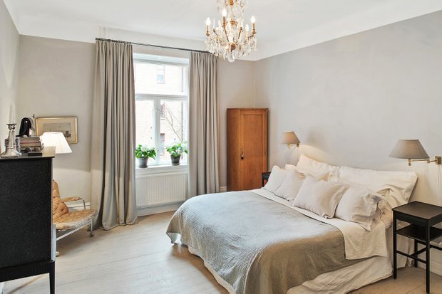 Фотография: Спальня в стиле Скандинавский, Малогабаритная квартира, Квартира, Швеция, Дома и квартиры – фото на INMYROOM