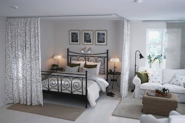 Фотография: Спальня в стиле Скандинавский, Малогабаритная квартира, Квартира, Дома и квартиры – фото на INMYROOM