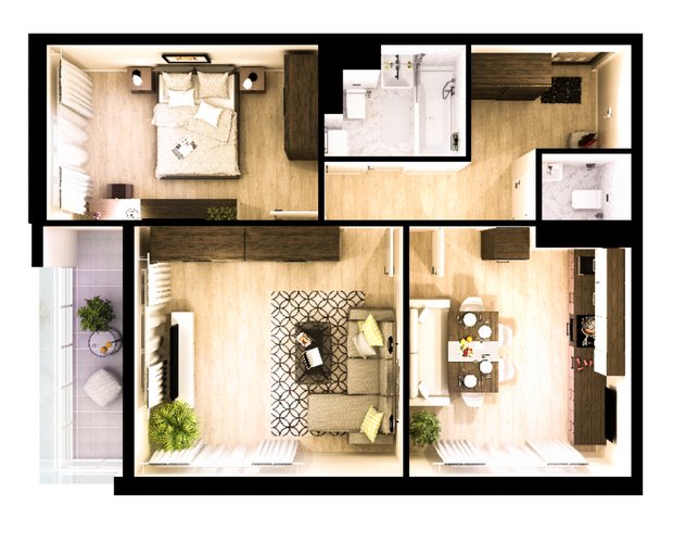 Фотография: Планировки в стиле , Квартира, Советы, 2 комнаты, МИЦ – фото на INMYROOM