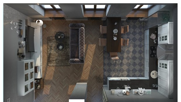 Фотография: Планировки в стиле , Кухня и столовая, Перепланировка, Mr.Doors – фото на INMYROOM