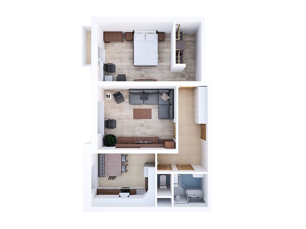Фотография: Планировки в стиле , Квартира, Дома и квартиры, П-3 – фото на INMYROOM