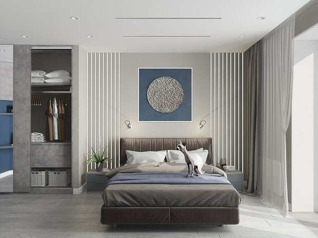 Фотография: Спальня в стиле Современный, Гид, напольное покрытие, ламинат – фото на INMYROOM