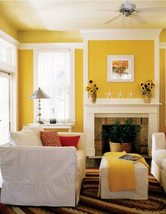 Фотография: Гостиная в стиле , Декор интерьера, Дизайн интерьера, Цвет в интерьере, Желтый – фото на INMYROOM