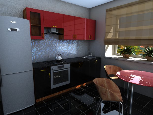 Фотография: Кухня и столовая в стиле Хай-тек, Декор интерьера, Дизайн интерьера, Цвет в интерьере, Черный, Пол – фото на INMYROOM