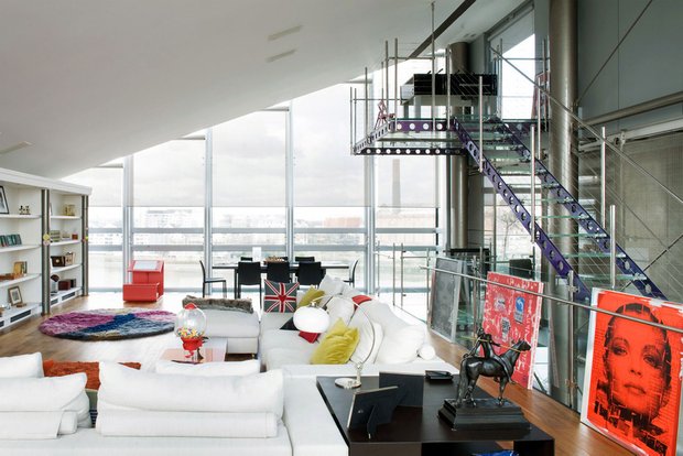 Фотография: Гостиная в стиле Современный, Квартира, Дома и квартиры, Лондон, Панорамные окна – фото на INMYROOM