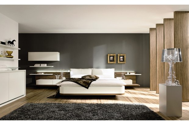Спальни в черно белом дизайне