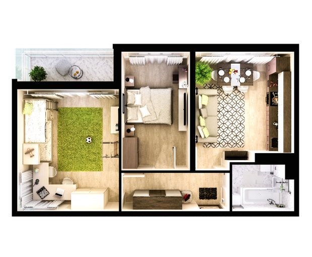Фотография: Планировки в стиле , Квартира, Советы, 2 комнаты, МИЦ – фото на INMYROOM