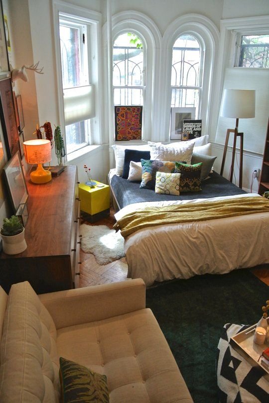 Фотография: Спальня в стиле Скандинавский, Малогабаритная квартира, Квартира – фото на INMYROOM