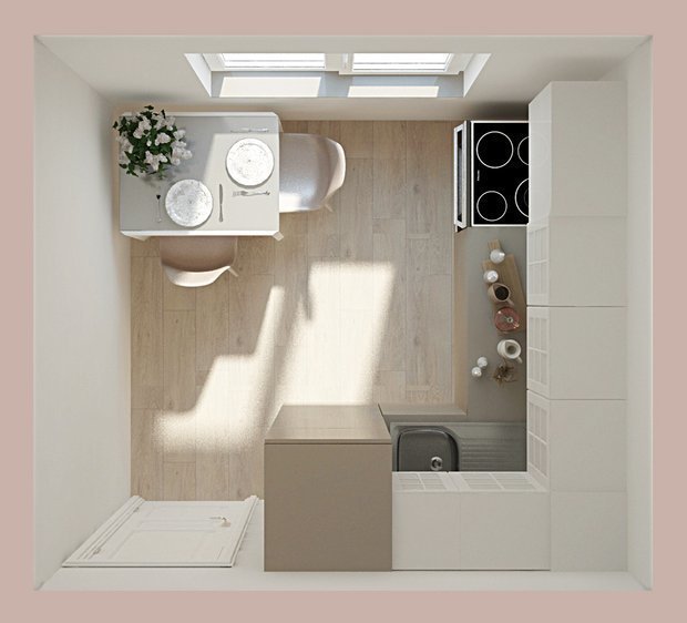 Забирайте идеи: 5 вариантов планировки мини-кухни 6 м² в панельке